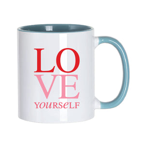 Love Yourself Heart Handle Mug