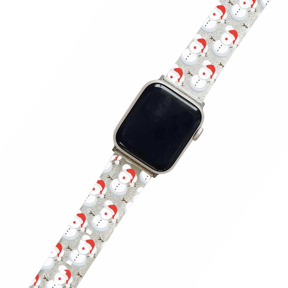 Snowball Mickey Clear Glitter Smartwatch Strap