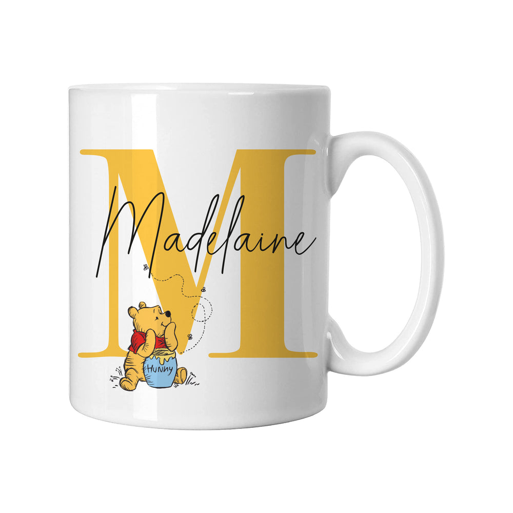 Personalised Winnie The Pooh Initial Mug