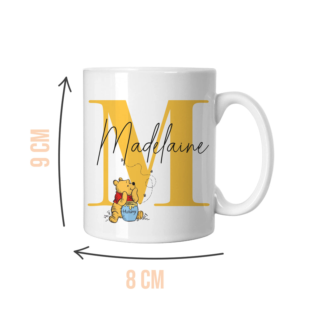 Personalised Winnie The Pooh Initial Mug