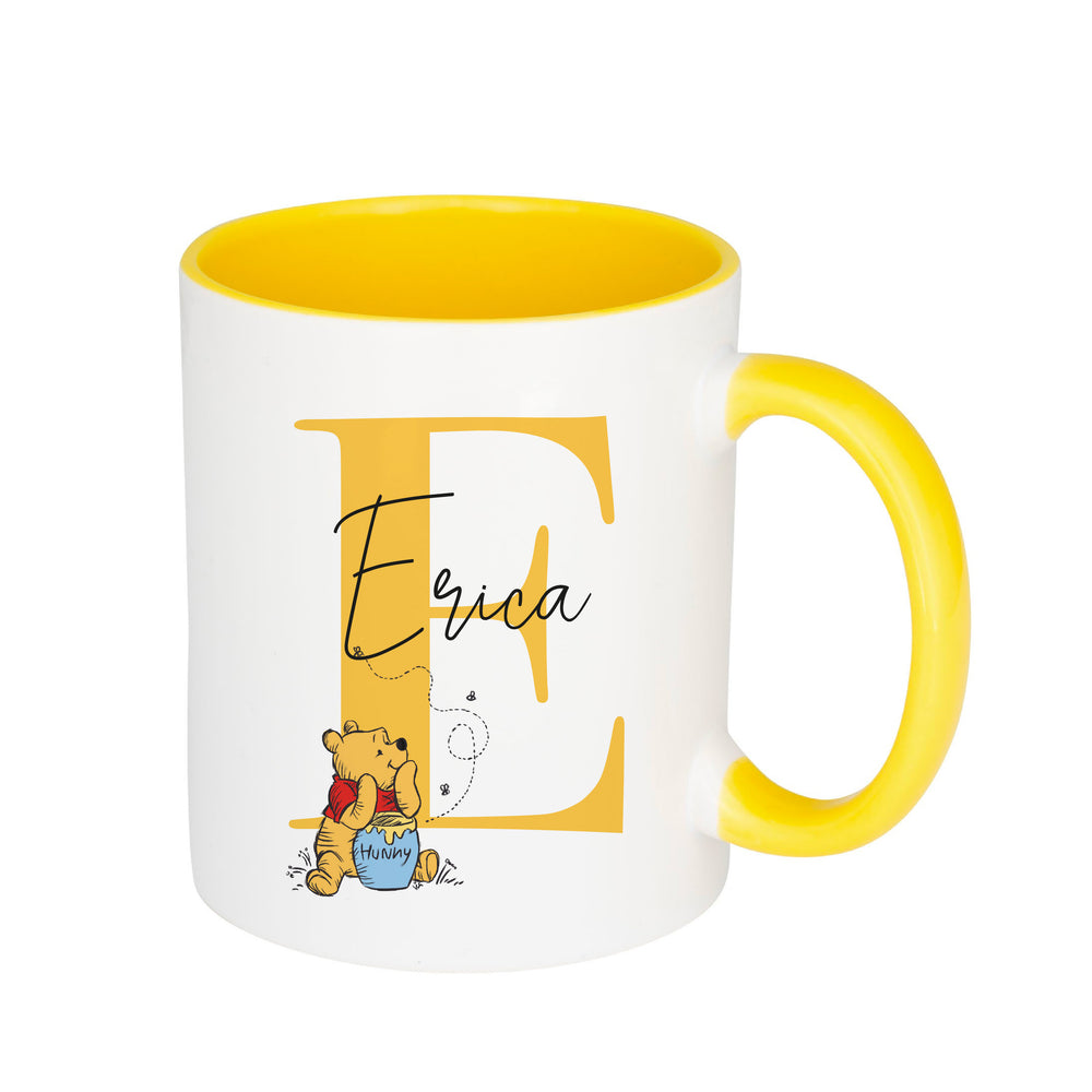 Personalised Winnie The Pooh Initial Mug