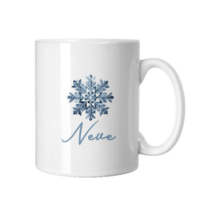 Personalised Blue Snowflake Mug