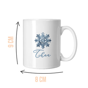 Personalised Blue Snowflake Mug