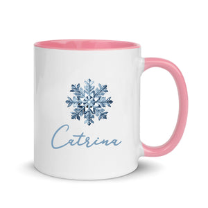 Personalised Blue Snowflake Mug