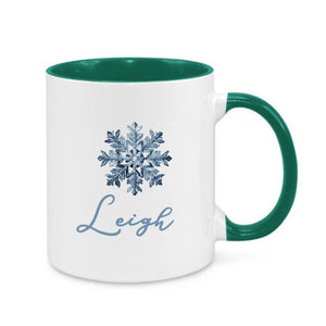 Personalised Blue Snowflake Mug