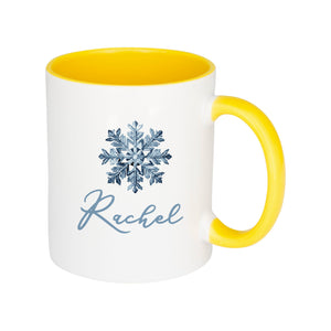 Personalised Blue Snowflake Mug