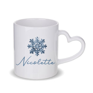 Personalised Blue Snowflake Mug