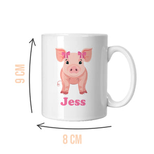 Personalised Coquette Pig Mug