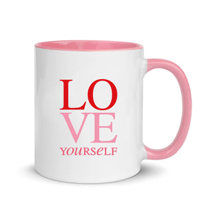 Love Yourself Heart Handle Mug