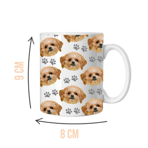 Personalised Pet Portrait Pattern Mug