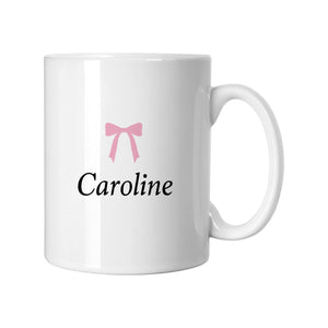 Personalised Bow Name Mug