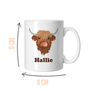 Personalised Highland Cow Mug