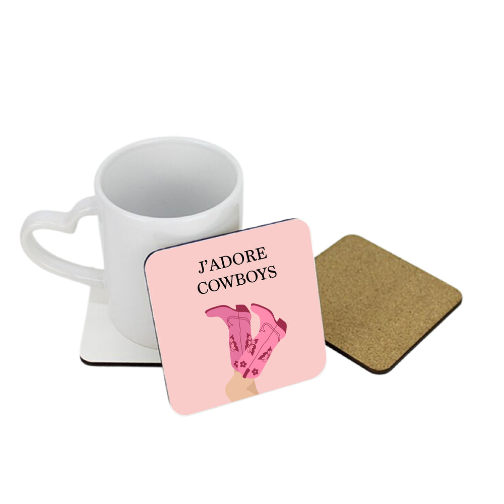 J'adore Cowboys Square Coaster