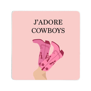 J'adore Cowboys Square Coaster