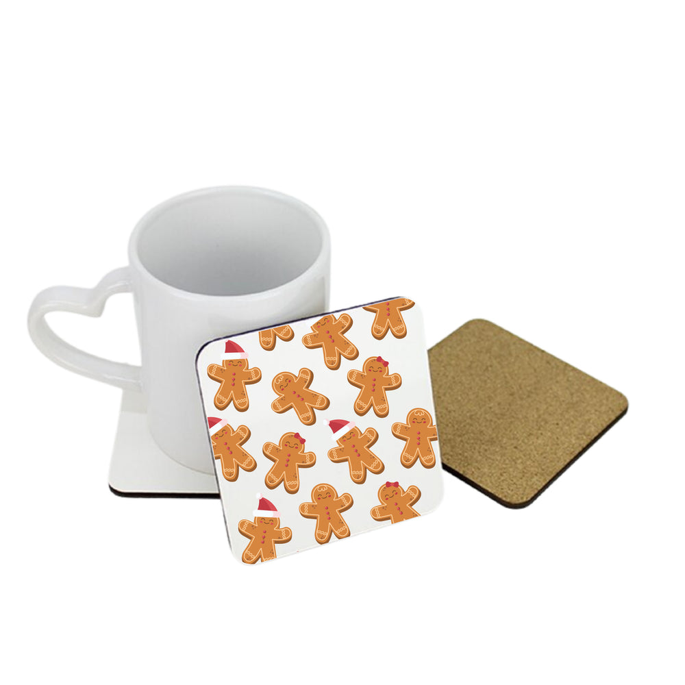 
            
                Load image into Gallery viewer, Gingerbread Friends Square Coaster
            
        