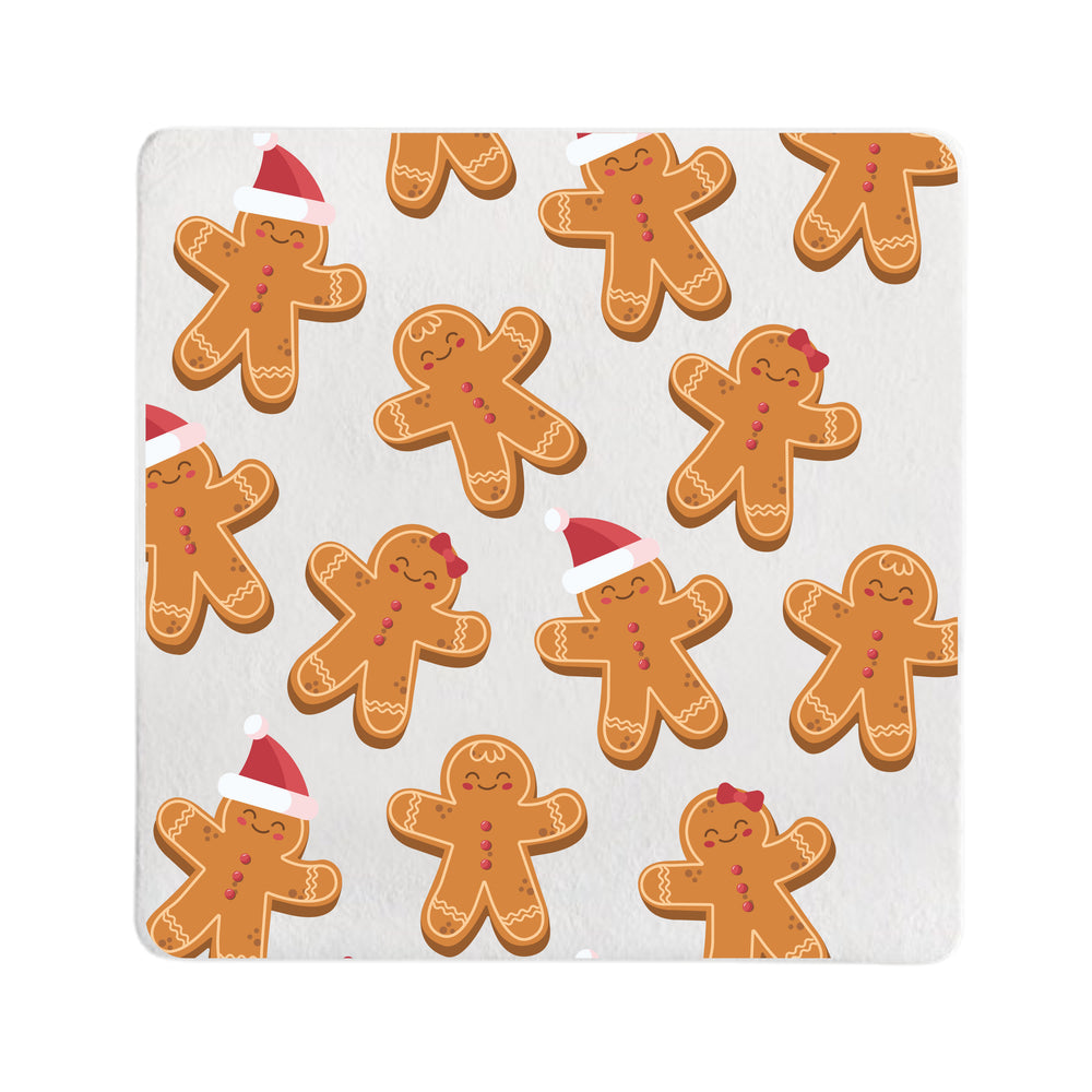 
            
                Load image into Gallery viewer, Gingerbread Friends Square Coaster
            
        