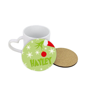 
            
                Load image into Gallery viewer, Personalised Grinch Circle Coaster
            
        
