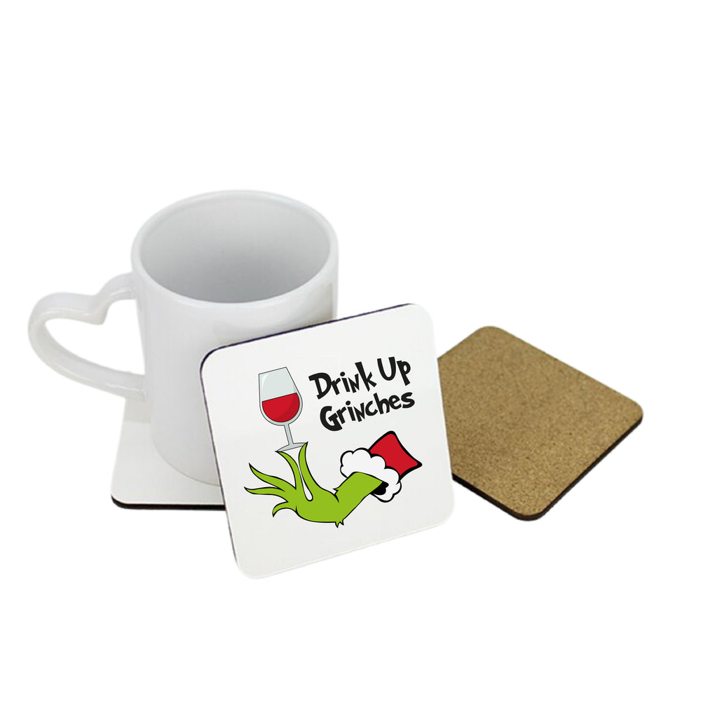 
            
                Load image into Gallery viewer, Drink Up Grinches Square Coaster
            
        