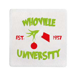 Whoville University Square Coaster