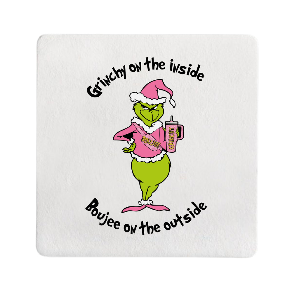 Boujee Grinch Square Coaster