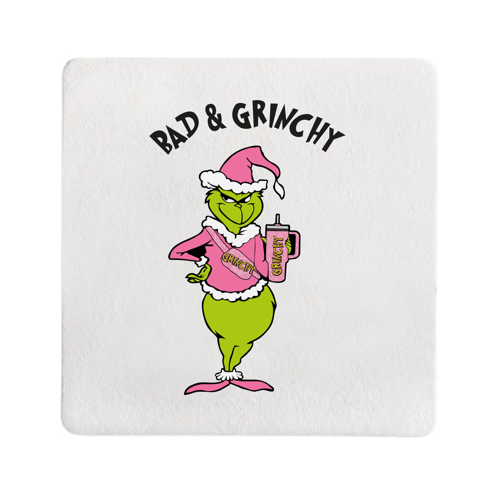 
            
                Load image into Gallery viewer, Bad &amp;amp; Grinchy Square Coaster
            
        