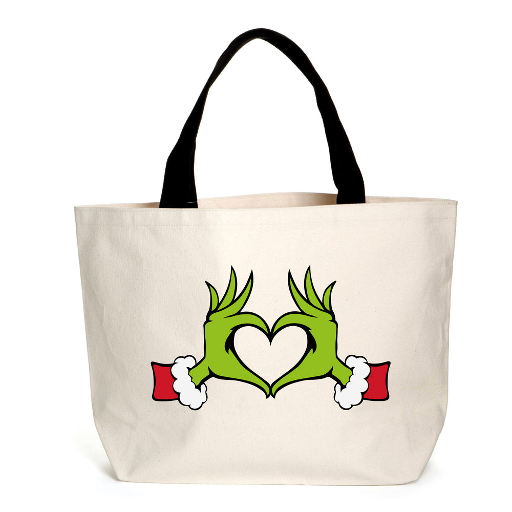 Grinchy Heart Tote