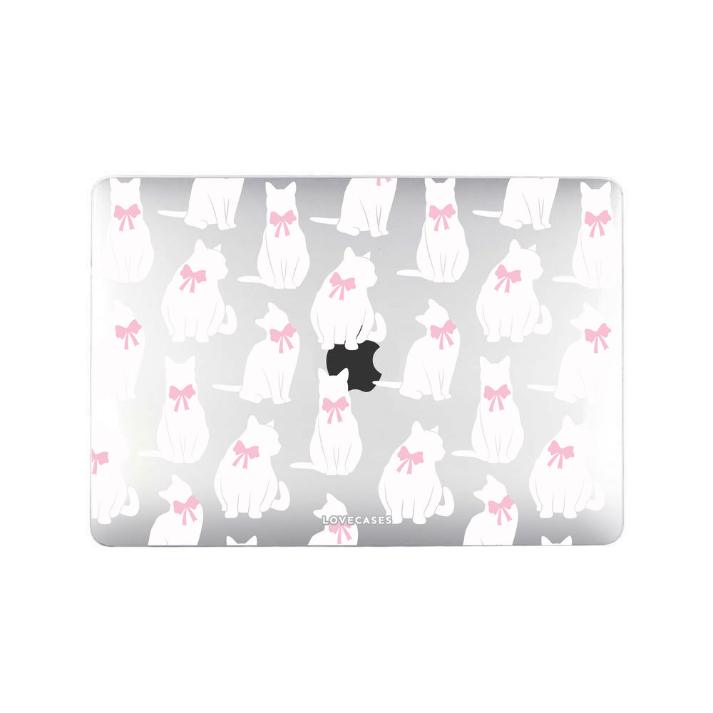 Coquette White Cats MacBook Case