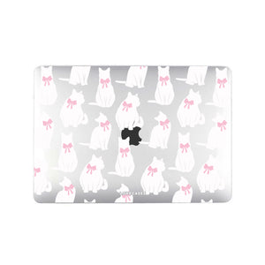 Coquette White Cats MacBook Case