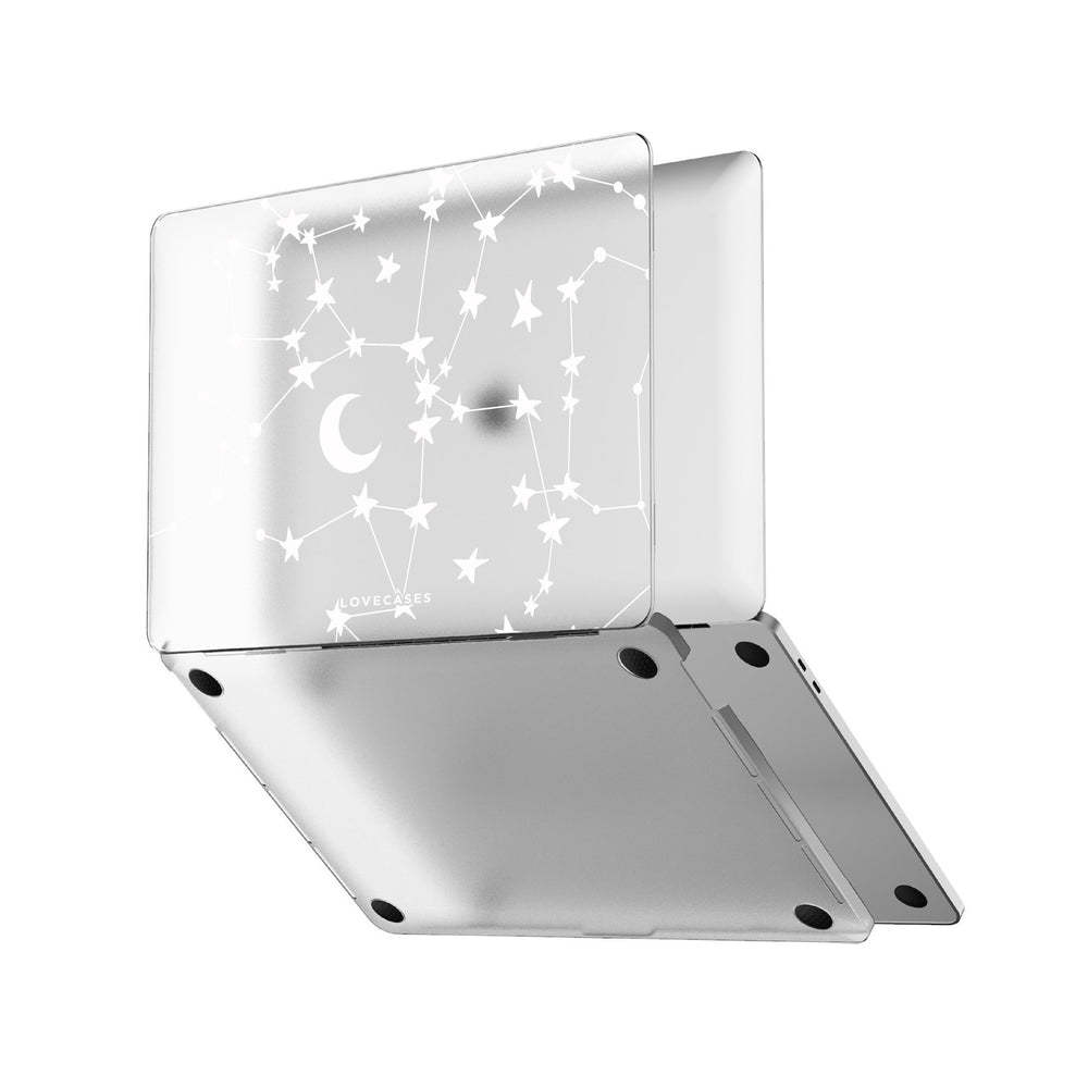
            
                Load image into Gallery viewer, White Stars &amp;amp; Moons MacBook Case
            
        