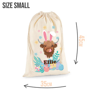 Personalised Highland Cow Easter Sack