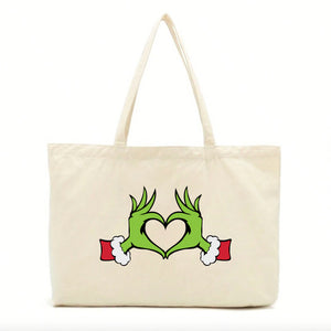 Grinchy Heart Tote