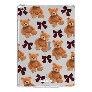 Burgundy Teddy Bears & Bows iPad Case