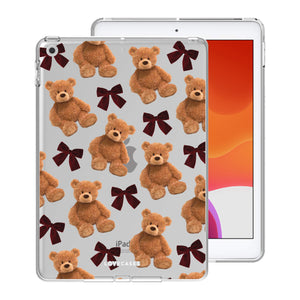 Burgundy Teddy Bears & Bows iPad Case