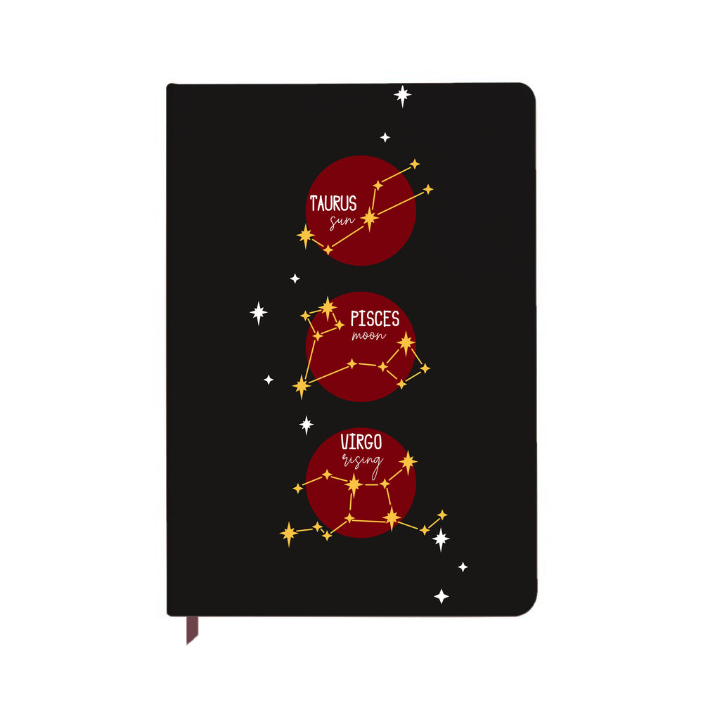 Personalised Sun, Moon & Rising Notebook – LoveCases