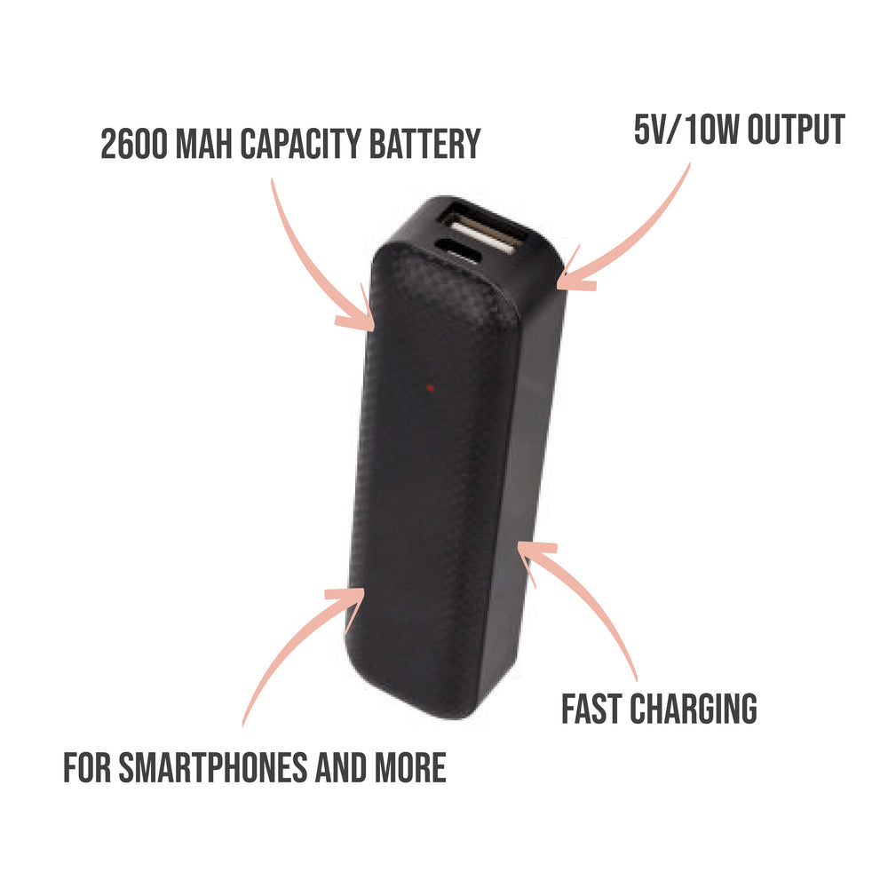 Black Mini Portable Power Bank