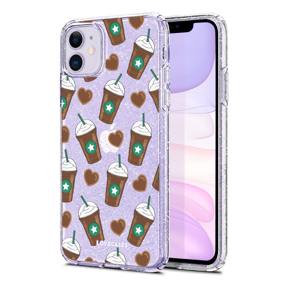 Mocha Coffee Glitter Phone Case