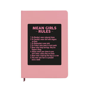 Mean Girls Rules Pink Notebook