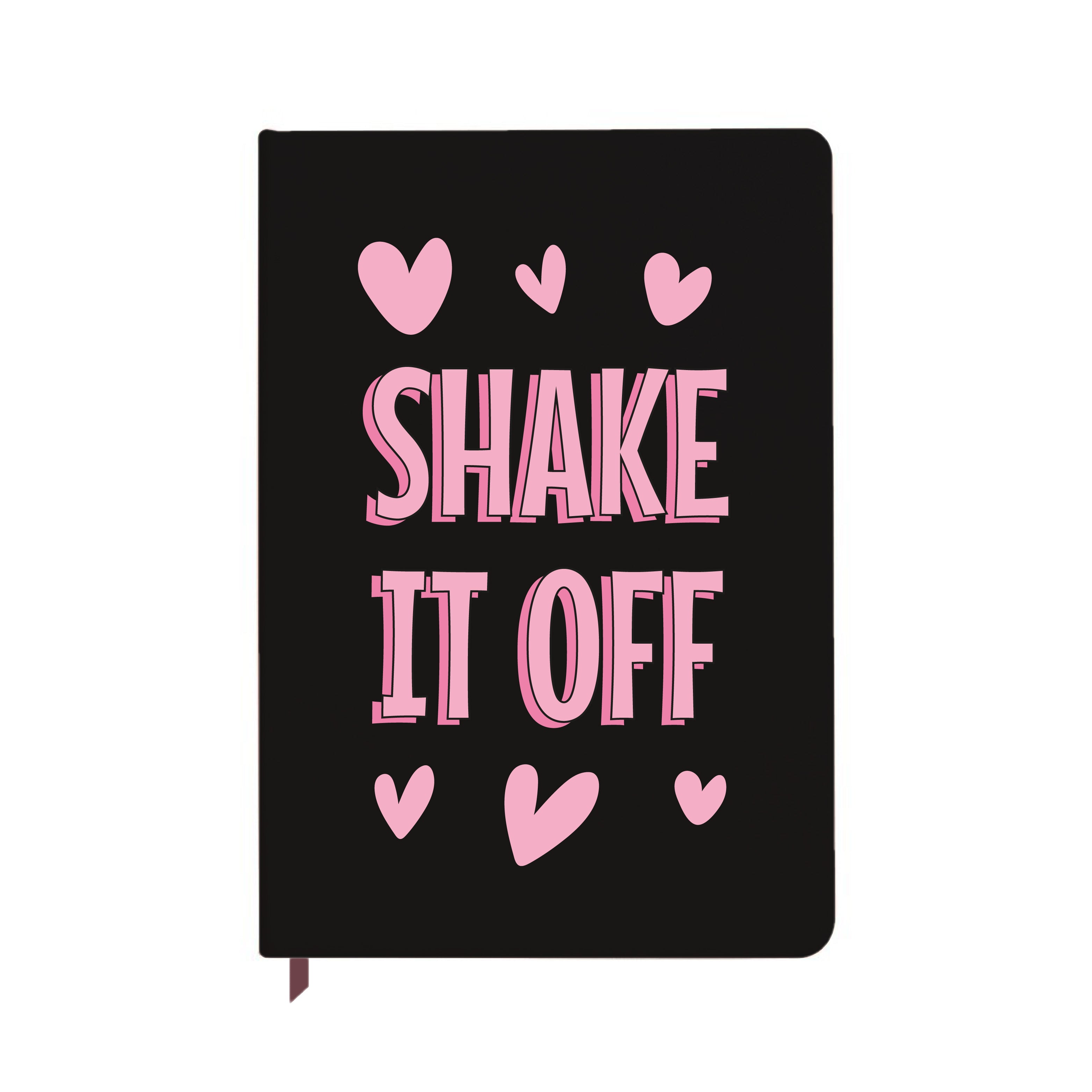 Shake It Off Black Notebook LoveCases