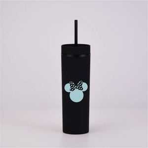 Pastel Minnie Black Skinny Tumbler