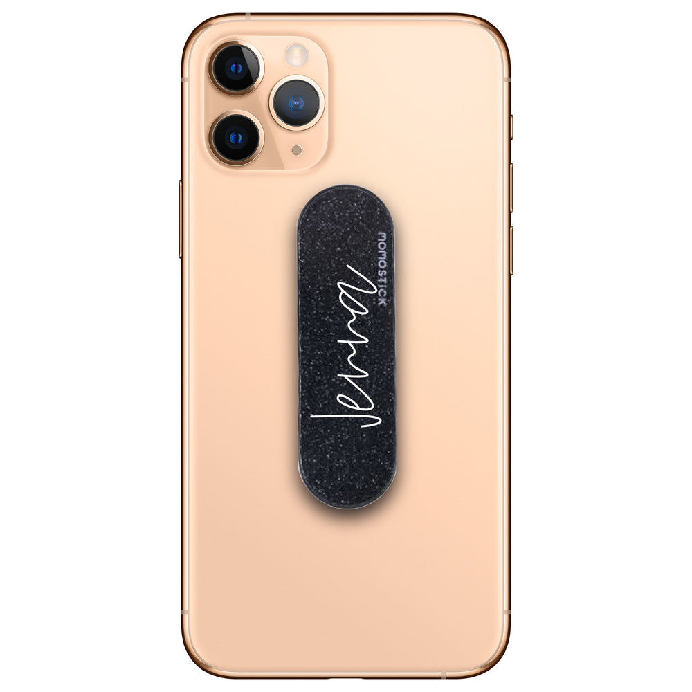 Personalised Handwritten Name Glitter Phone Loop