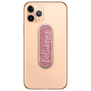 Personalised Handwritten Name Glitter Phone Loop