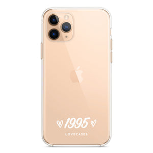 Personalised Minimalist White Year Phone Case