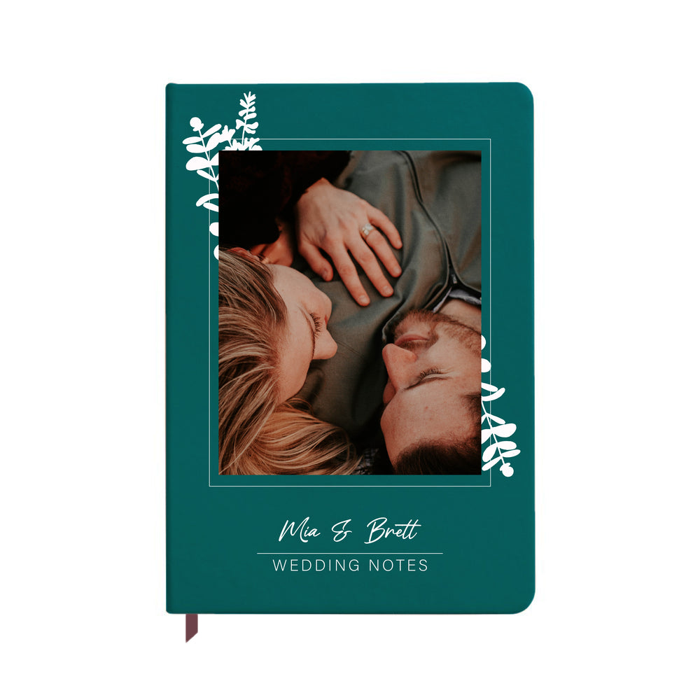 Personalised Wedding Notes Teal Notebook