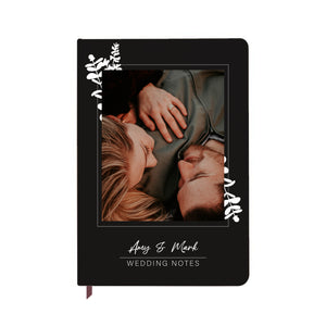 Personalised Wedding Notes Black Notebook