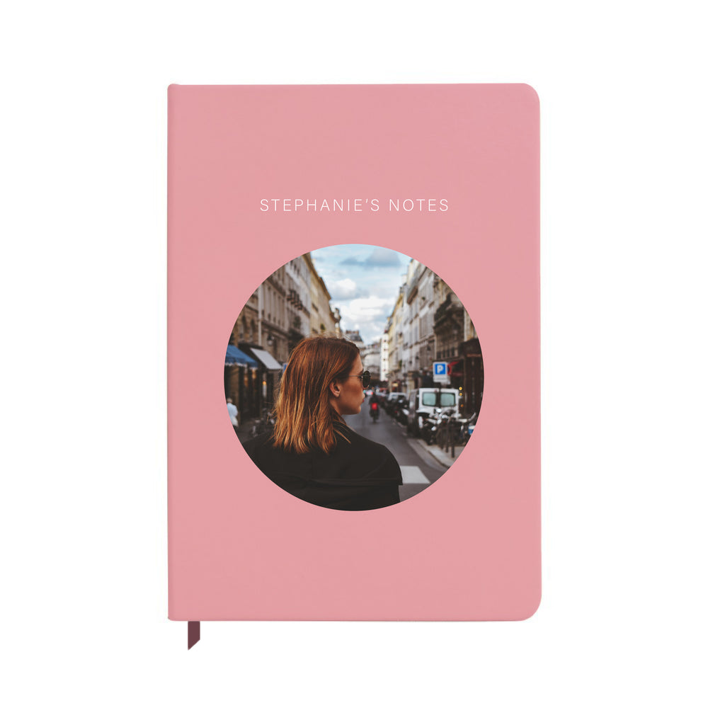 Personalised Photo Pink Notebook