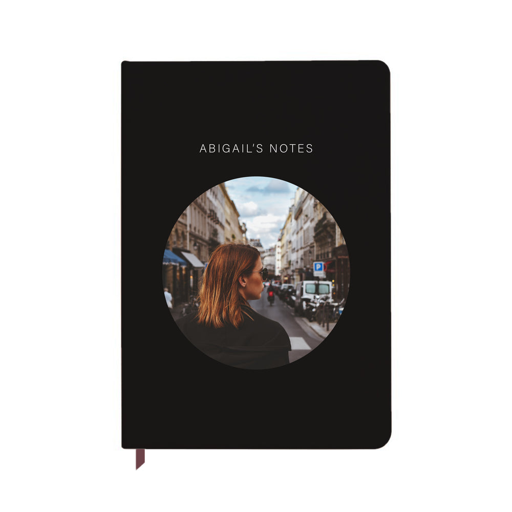 Personalised Photo Black Notebook