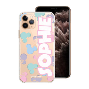 Personalised Pastel Mickey & Minnie Phone Case