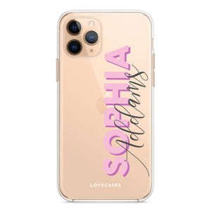 Personalised Pink Name Phone Case