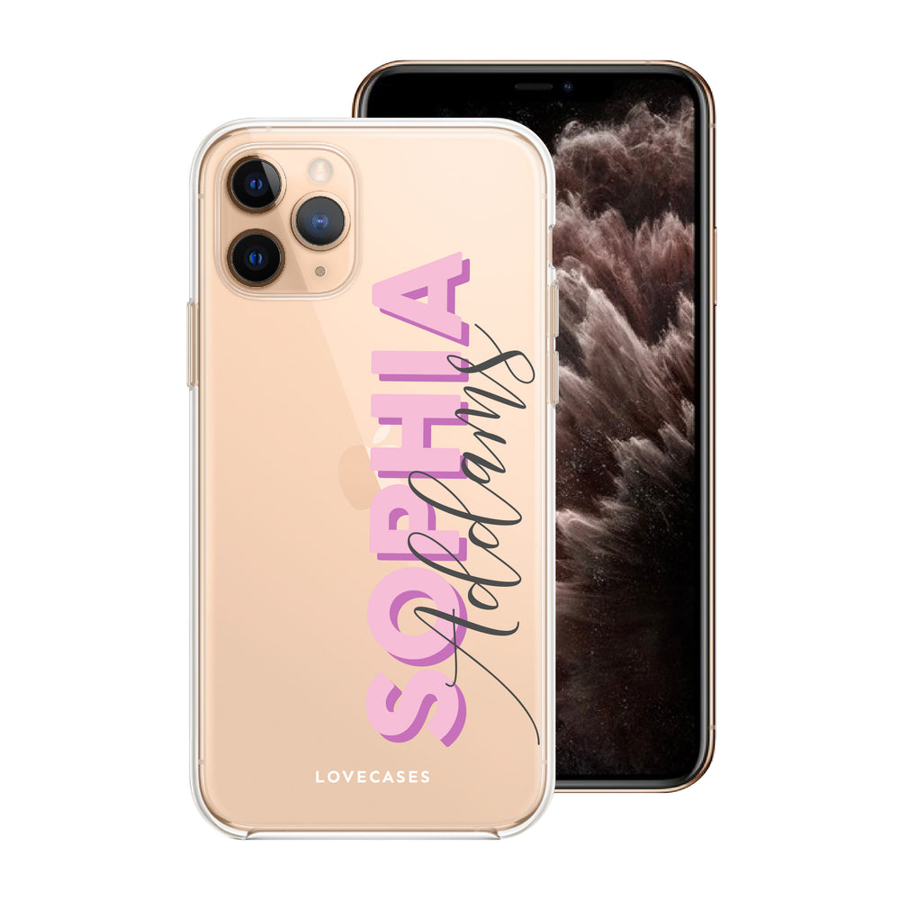 Personalised Pink Name Phone Case