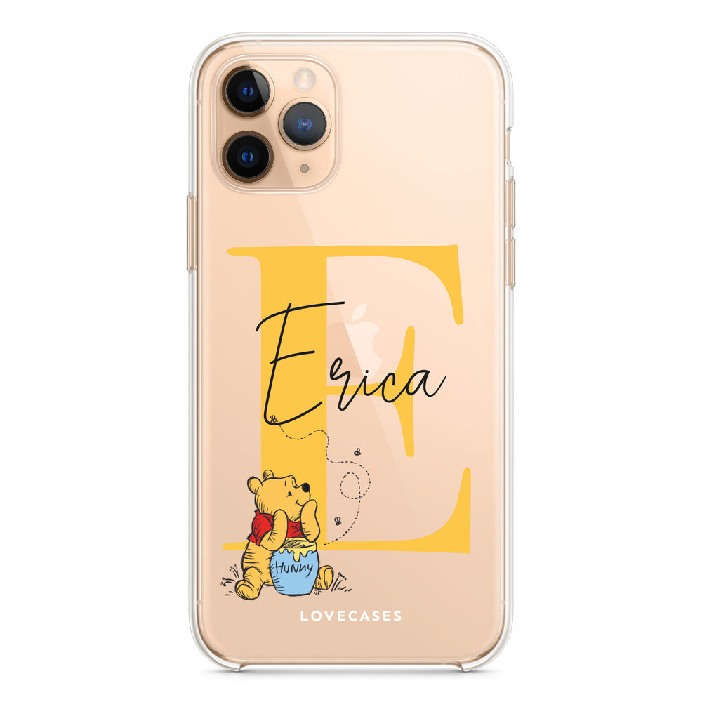 Personalised Winnie The Pooh Initial Phone Case